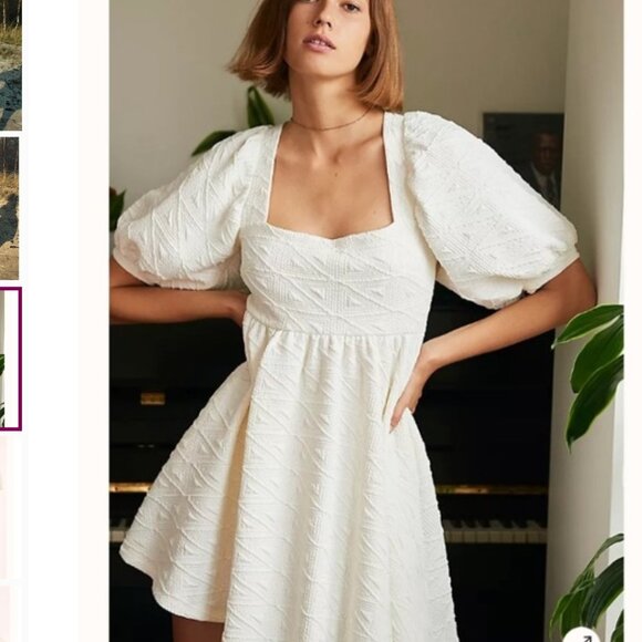 Free People Violet Mini Dress - Ivory - Size M - Picture 3 of 12